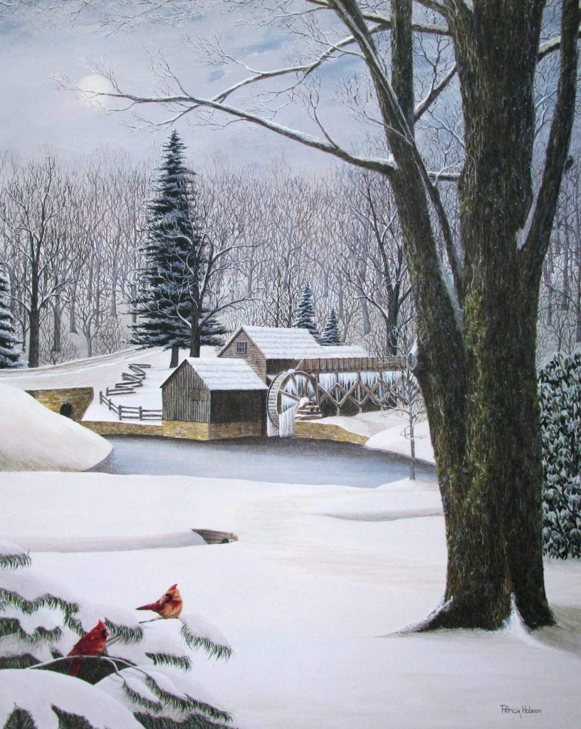 Winter art prints by American country artist Patricia Hobson