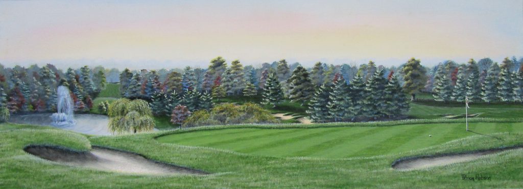 These beautiful fall golf prints feature the "18th hole at Tanglewood" Golf Course in Clemmons, North Carolina.