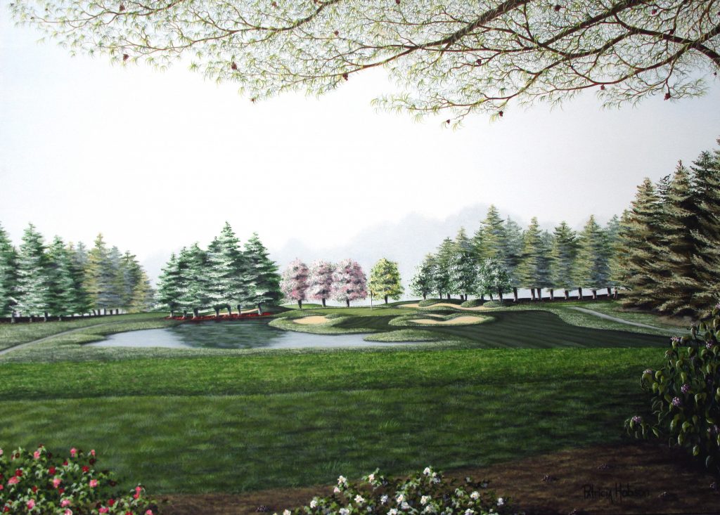  "12th Hole at Tanglewood" is 1 of Patricia Hobson's golf prints of the Tanglewood golf course in Clemmons, NC.