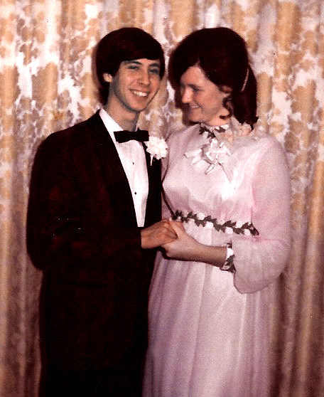 Patricia Steelman and Felix Hobson on junior prom night.